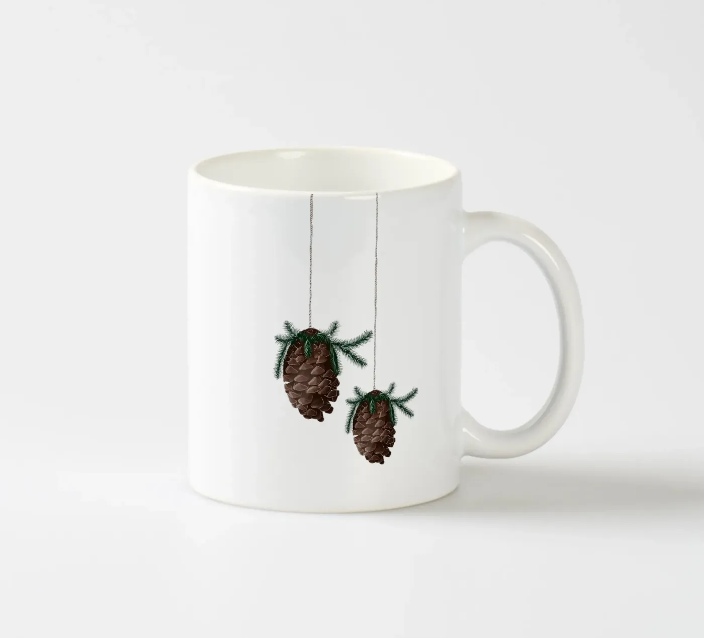 pine cone ceramic mug by by elle arts seasons