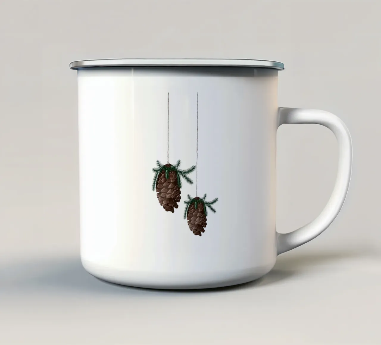 pine cone tazza in smalto da sketch_visual_studio