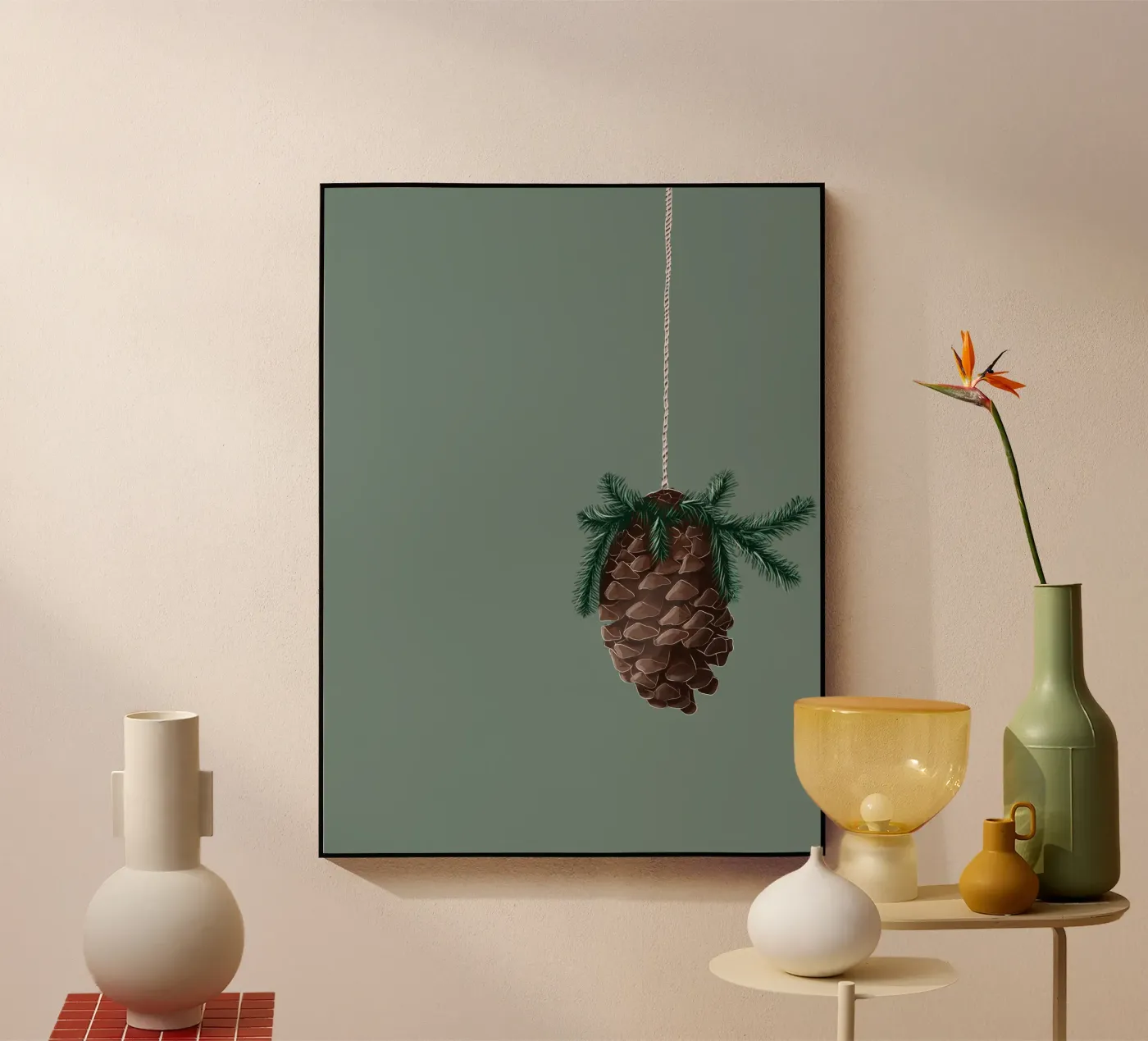 pomme de pin plexiglas de by elle arts seasons