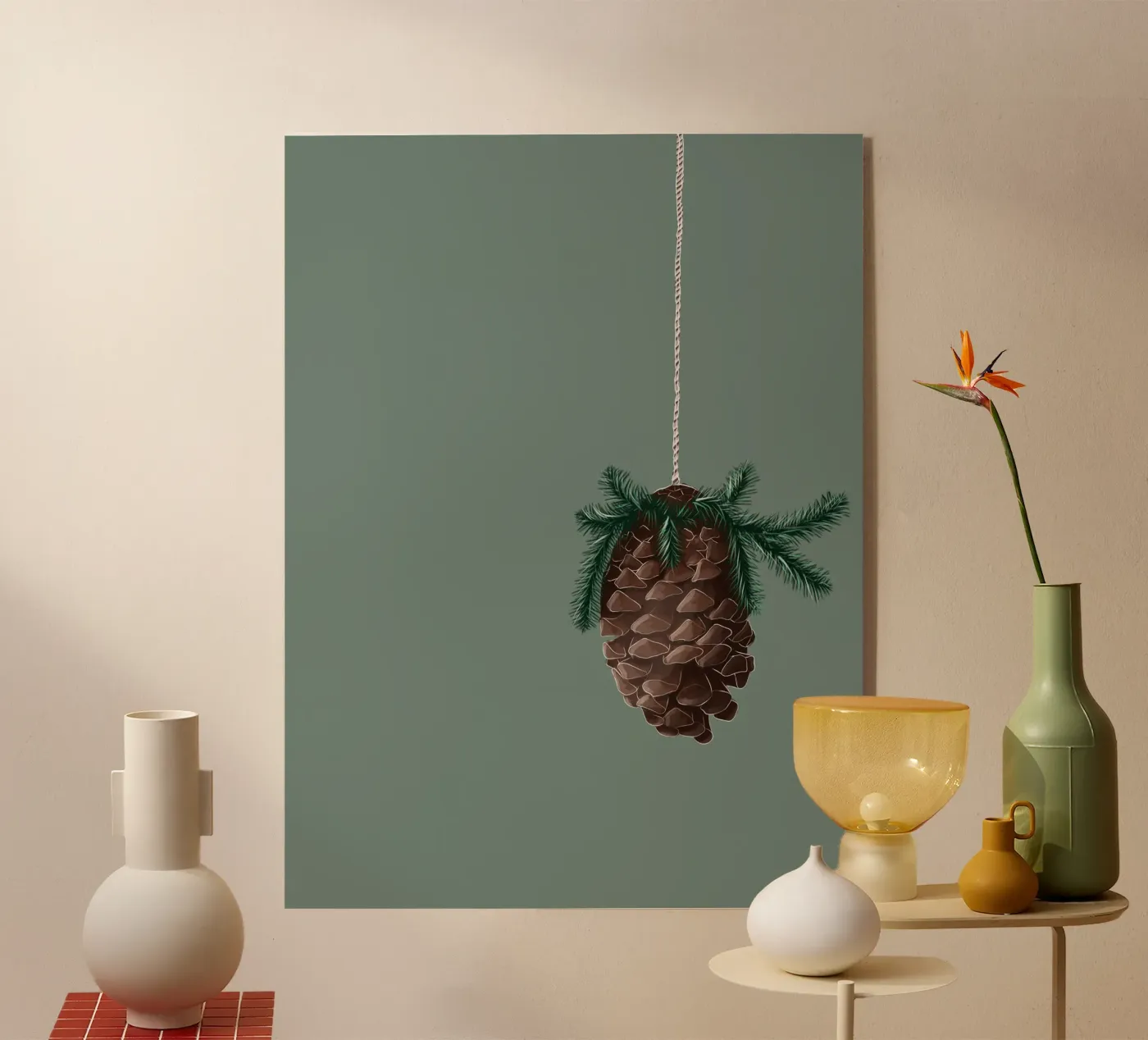 pine cone plexiglass da by elle arts seasons