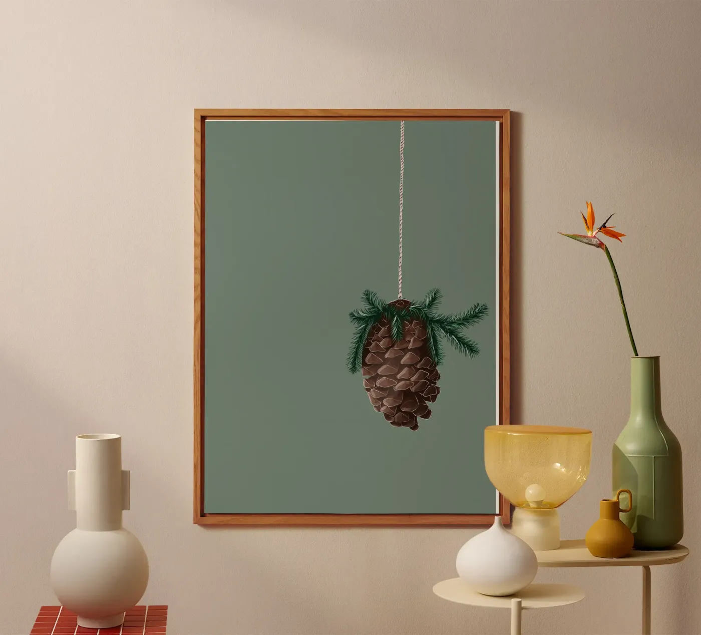pine cone forex plate by by elle arts seasons