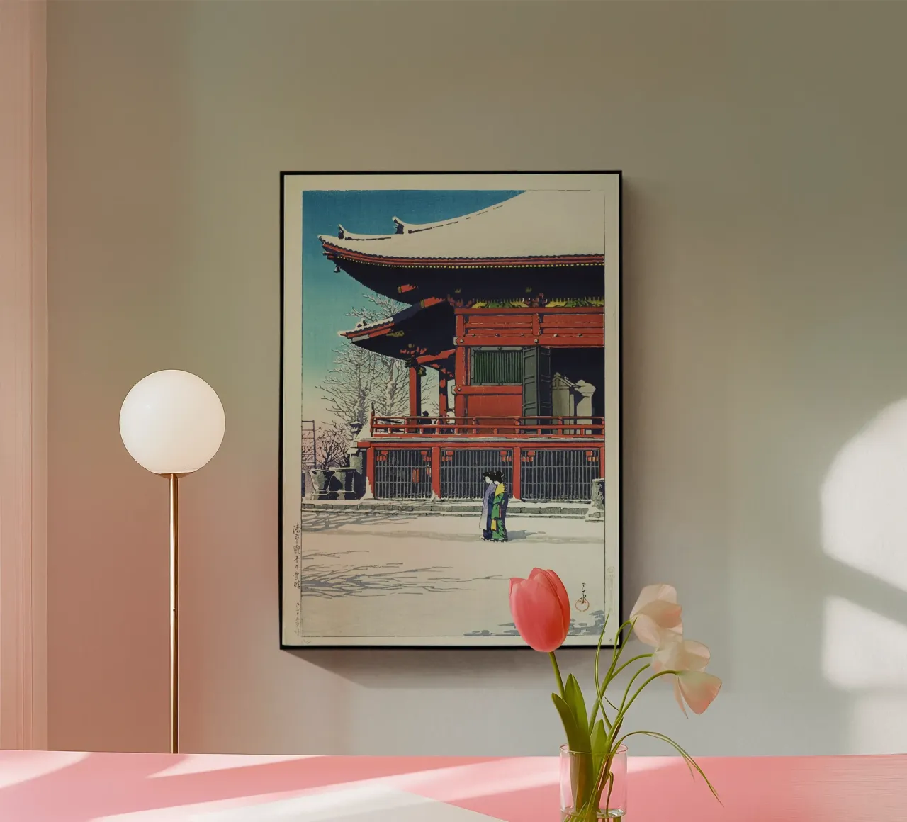 Clearing After a Snowfall at the Asakusa Kannon Temple by Ka plexiglass da Bisous Art