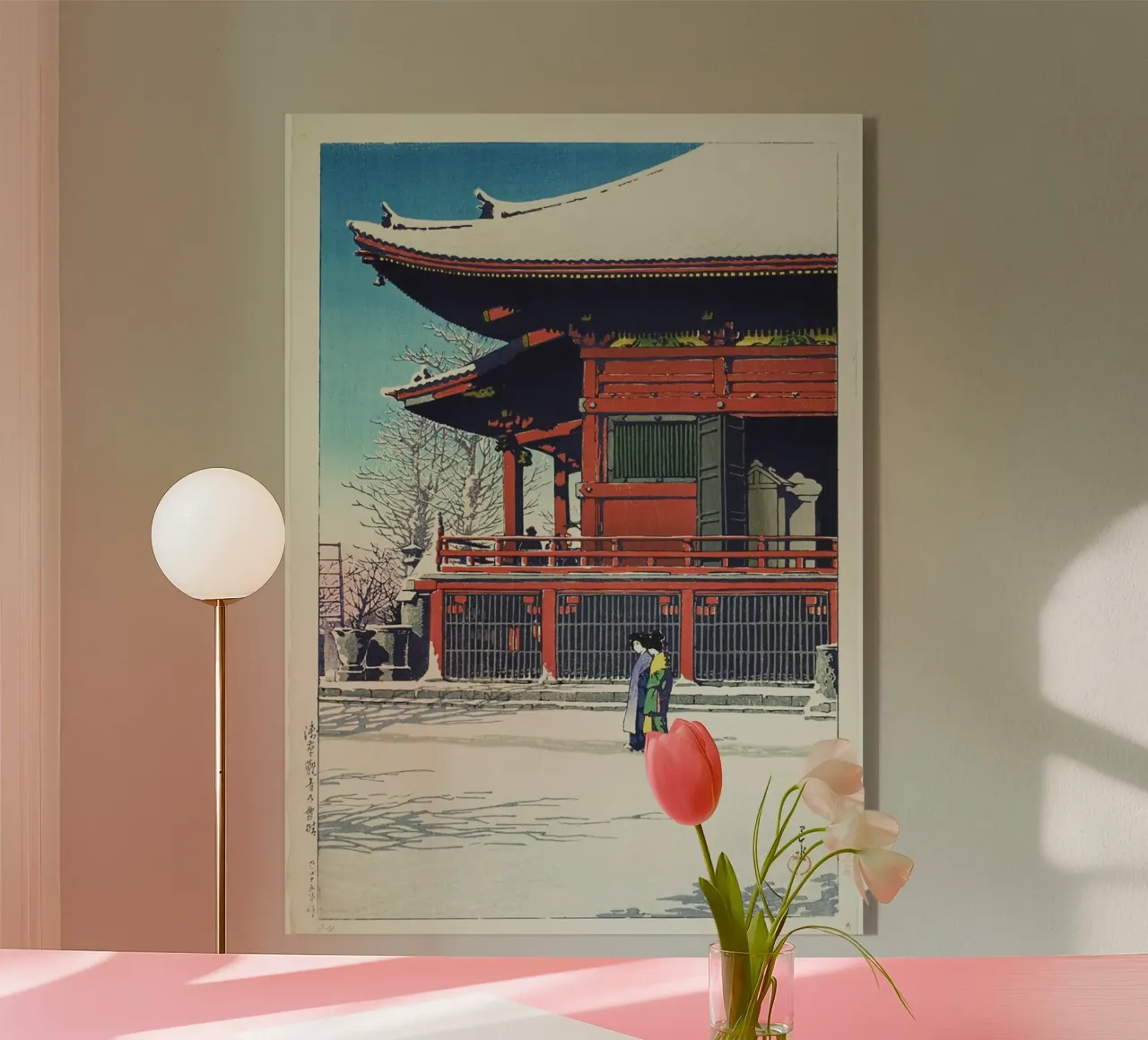 Clearing After a Snowfall at the Asakusa Kannon Temple by Ka plexiglass da Bisous Art