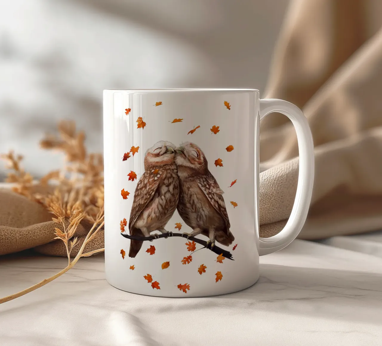 Gufi d'autunno tazza in ceramica da valeriyakorenkova
