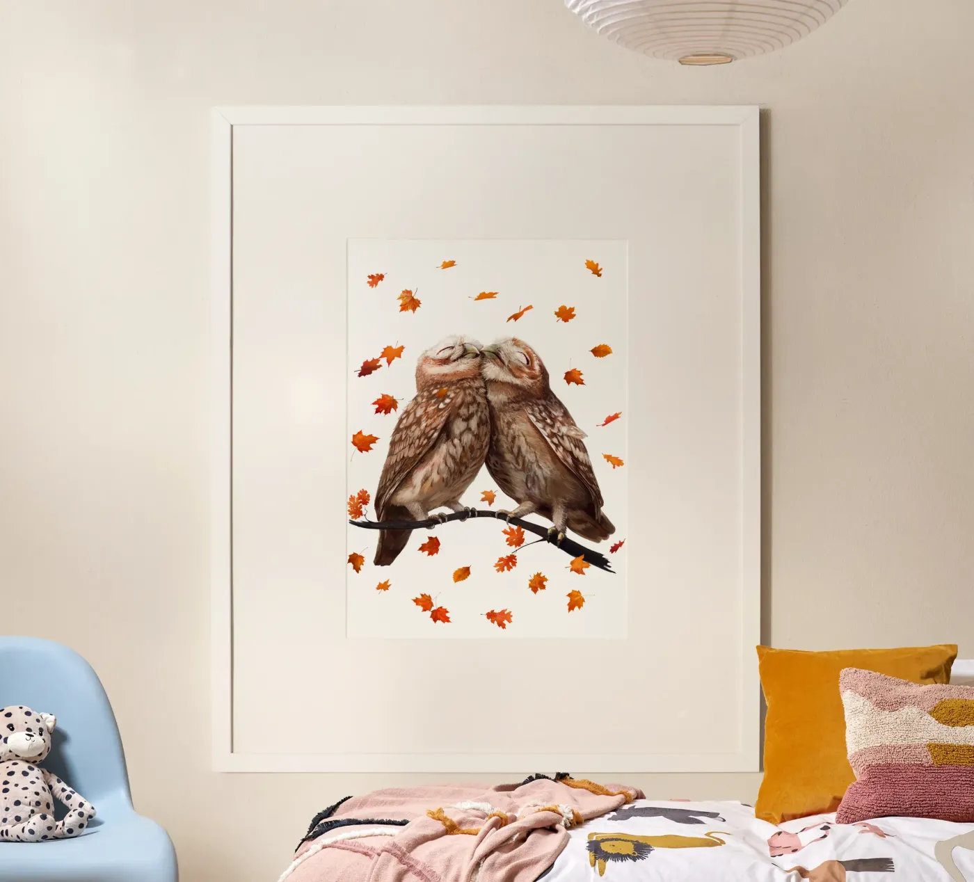 Herbst Eulen Poster von valeriyakorenkova