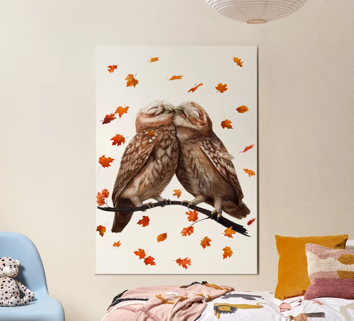 Herbst Eulen Poster von valeriyakorenkova