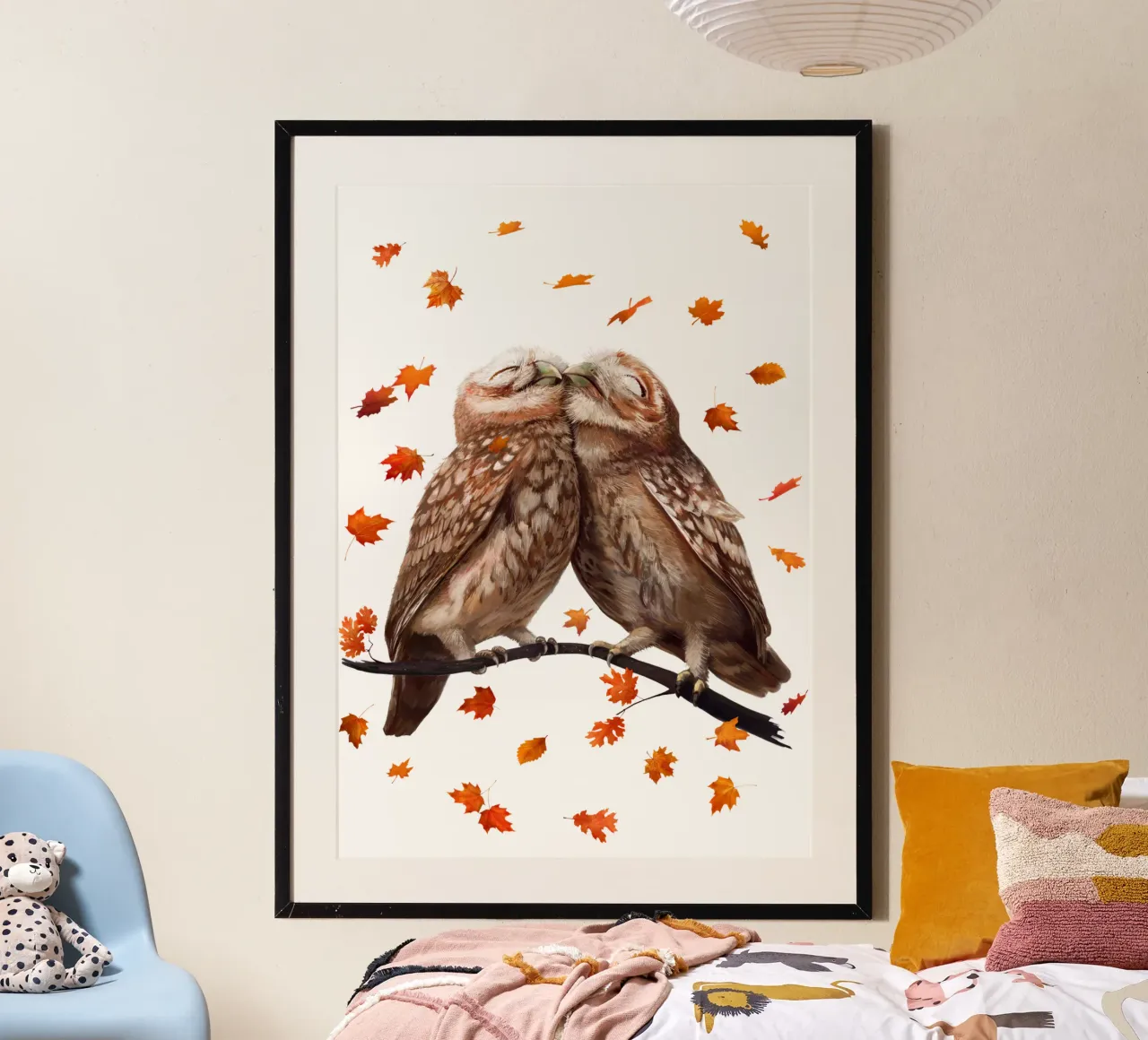 Herbst Eulen Poster von valeriyakorenkova