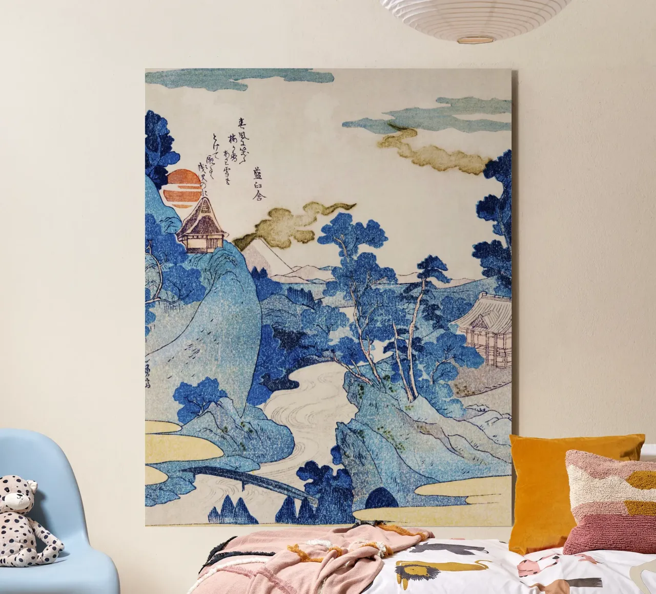 An Evening View of Fuji (Fuji no Yūkei) by Utagawa Kuniyoshi alluminio dibond da Bisous Art