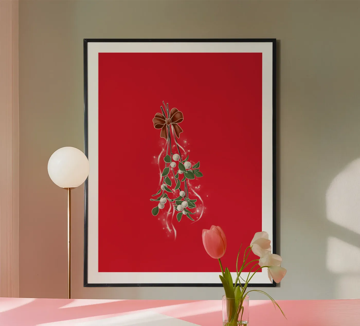 mistletoe poster da by elle arts seasons
