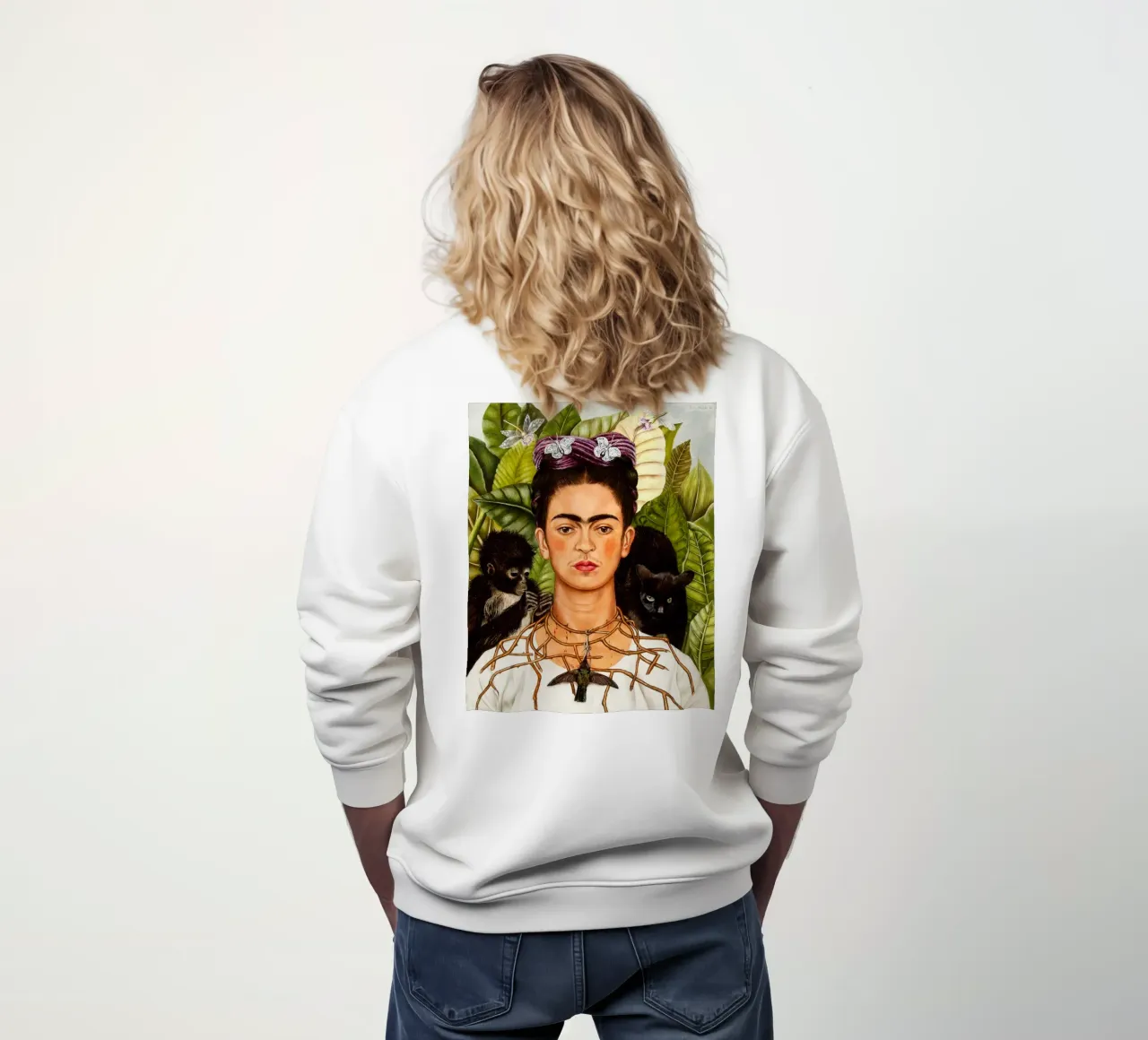 Self-Portrait with Thorn Necklace and Hummingbird (1940) by felpa da Bisous Art