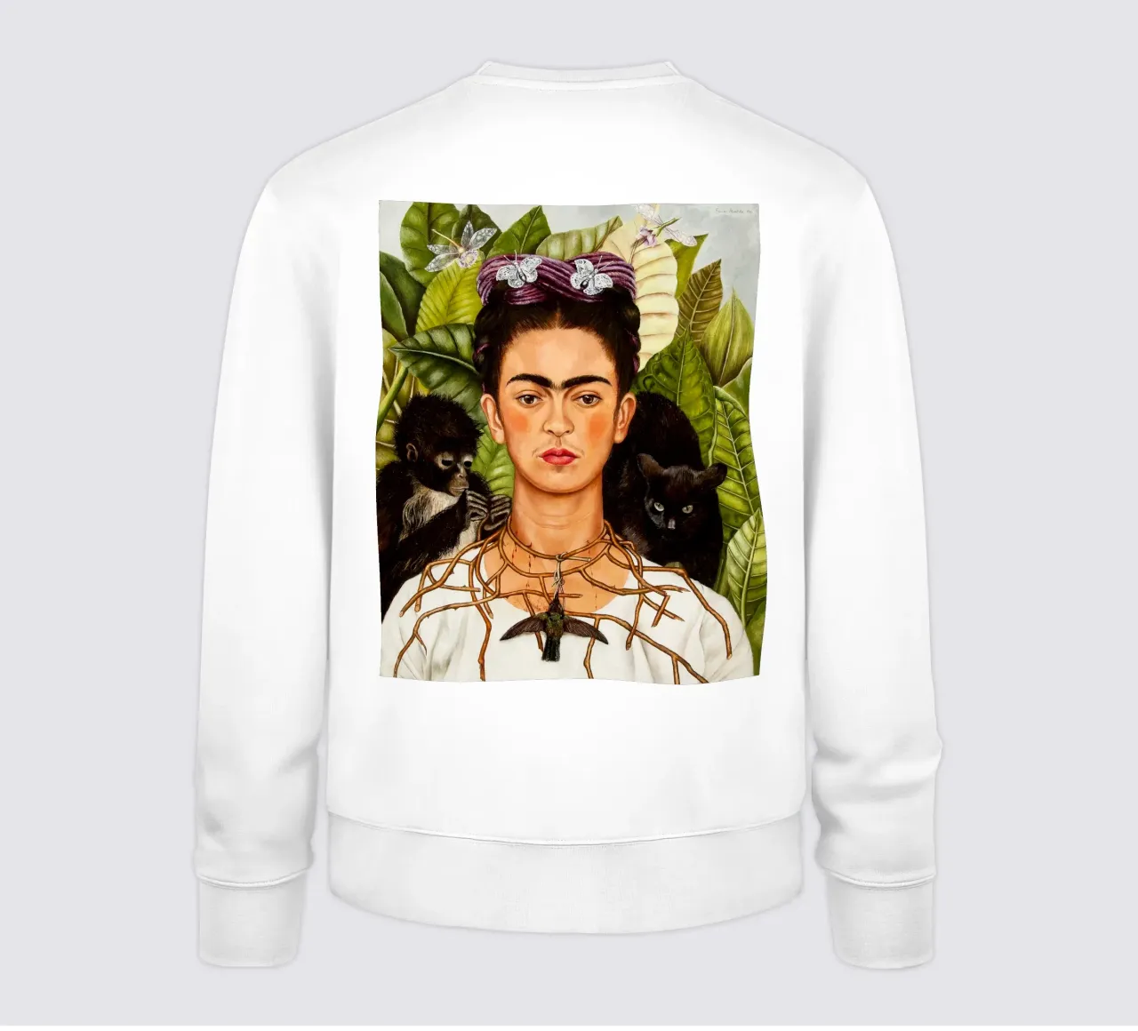 Self-Portrait with Thorn Necklace and Hummingbird (1940) by felpa da Bisous Art