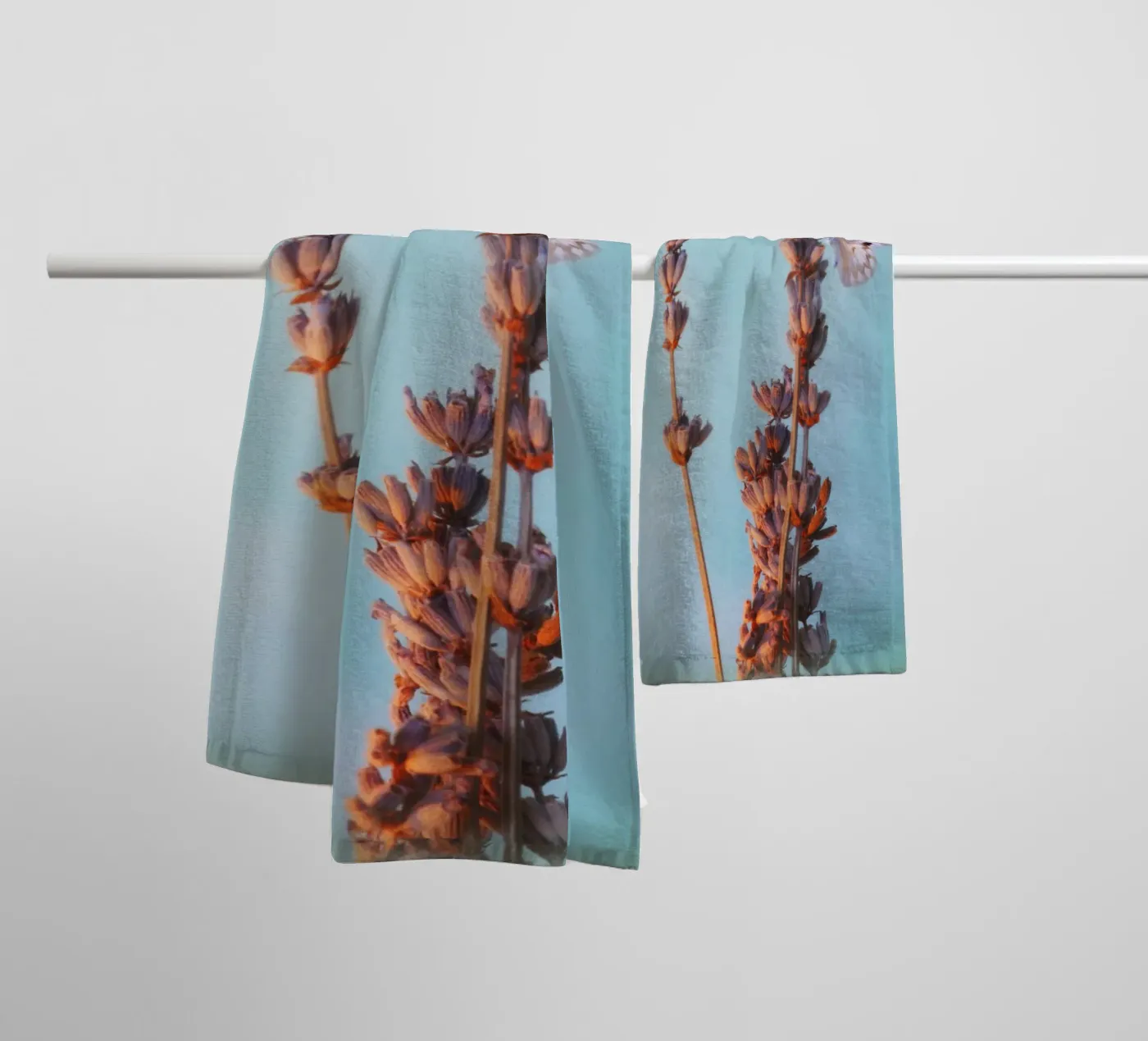 Lavender towel by Eva Nev Photography