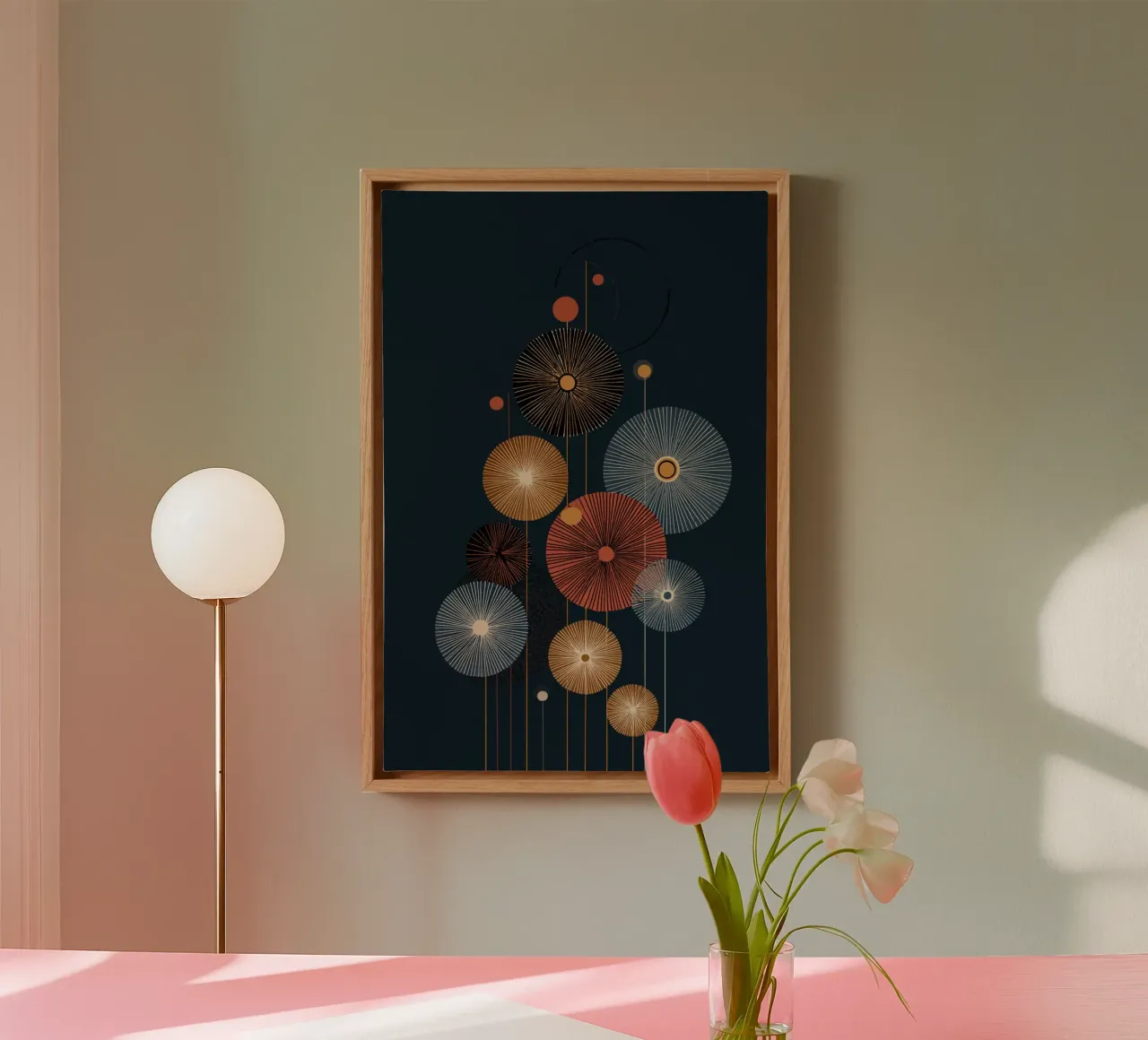 Firework Geometry canvas van Geometrica