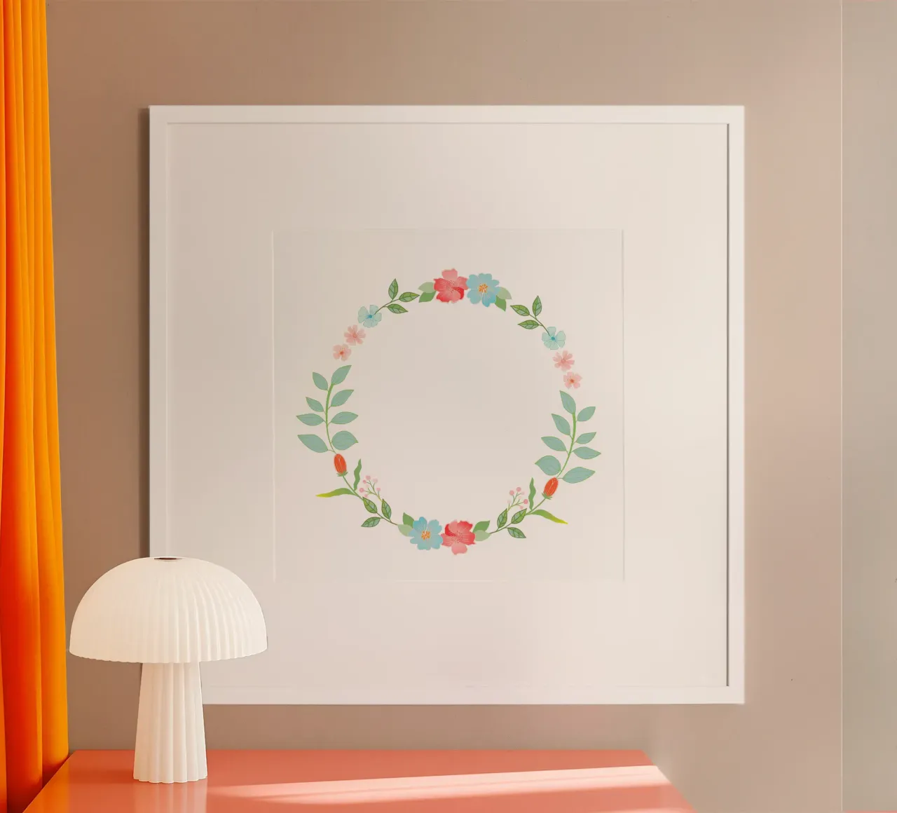 Blumenkranz mit tollen Details zum Personalisieren. Poster von CalliLetters