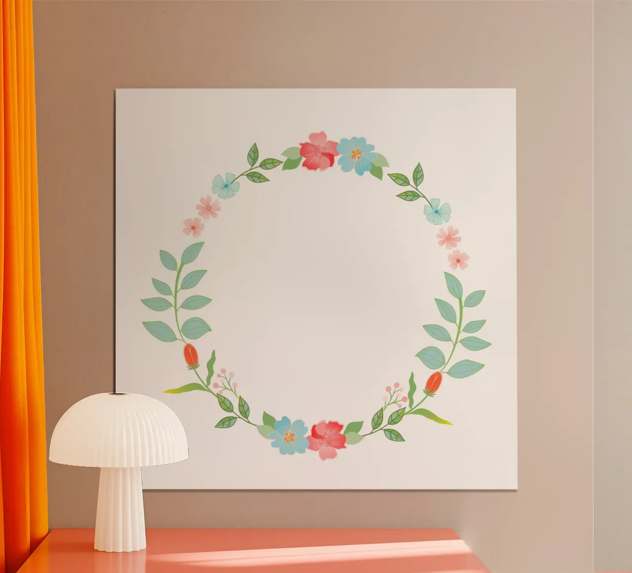 Blumenkranz mit tollen Details zum Personalisieren. Poster von CalliLetters