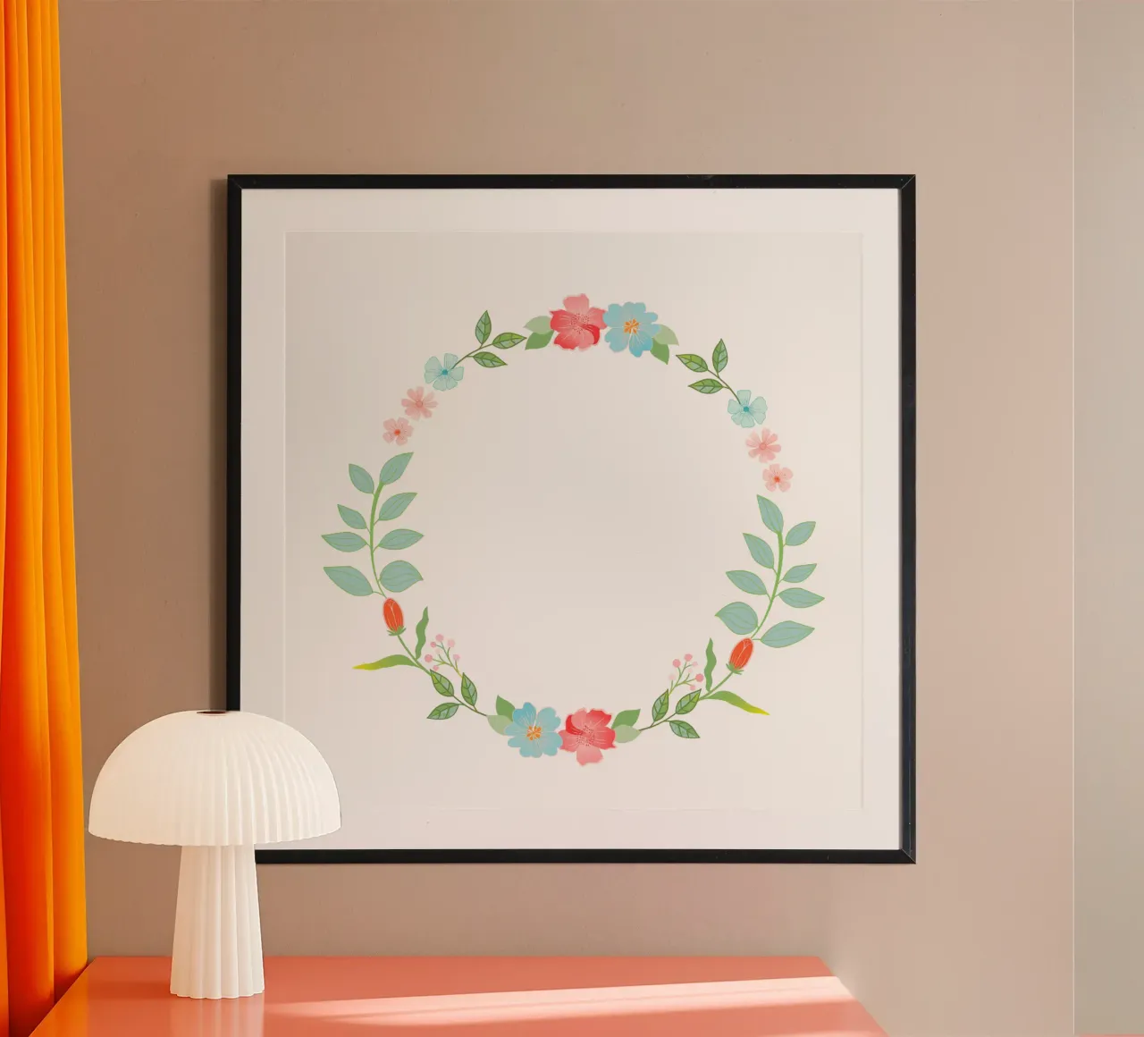 Blumenkranz mit tollen Details zum Personalisieren. Poster von CalliLetters