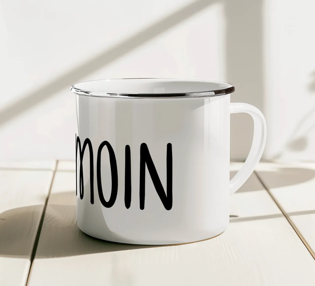 Moin - con nuvola di pioggia tazza in smalto da klossisch