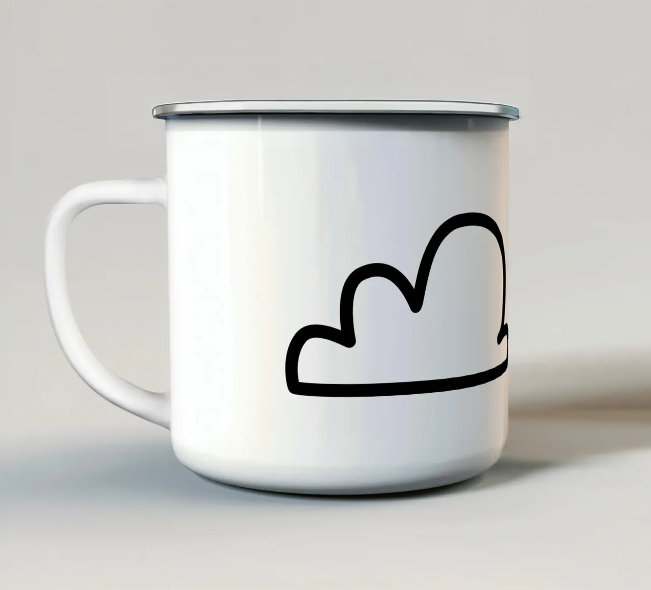 Moin - con nuvola di pioggia tazza in smalto da klossisch