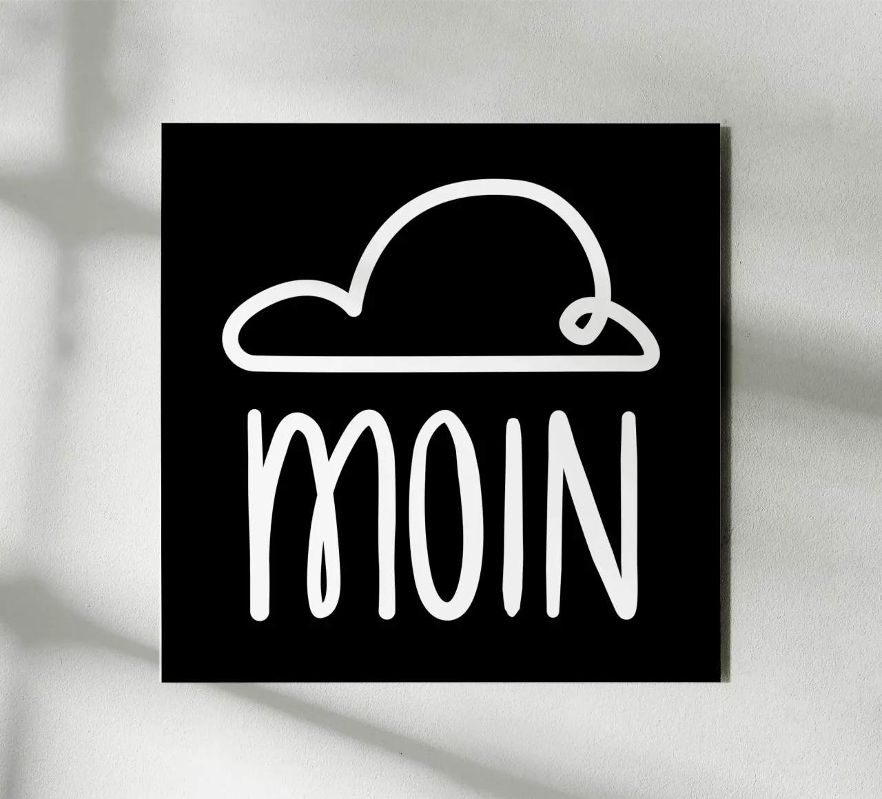 Moin - con nuvola di pioggia alluminio dibond da klossisch