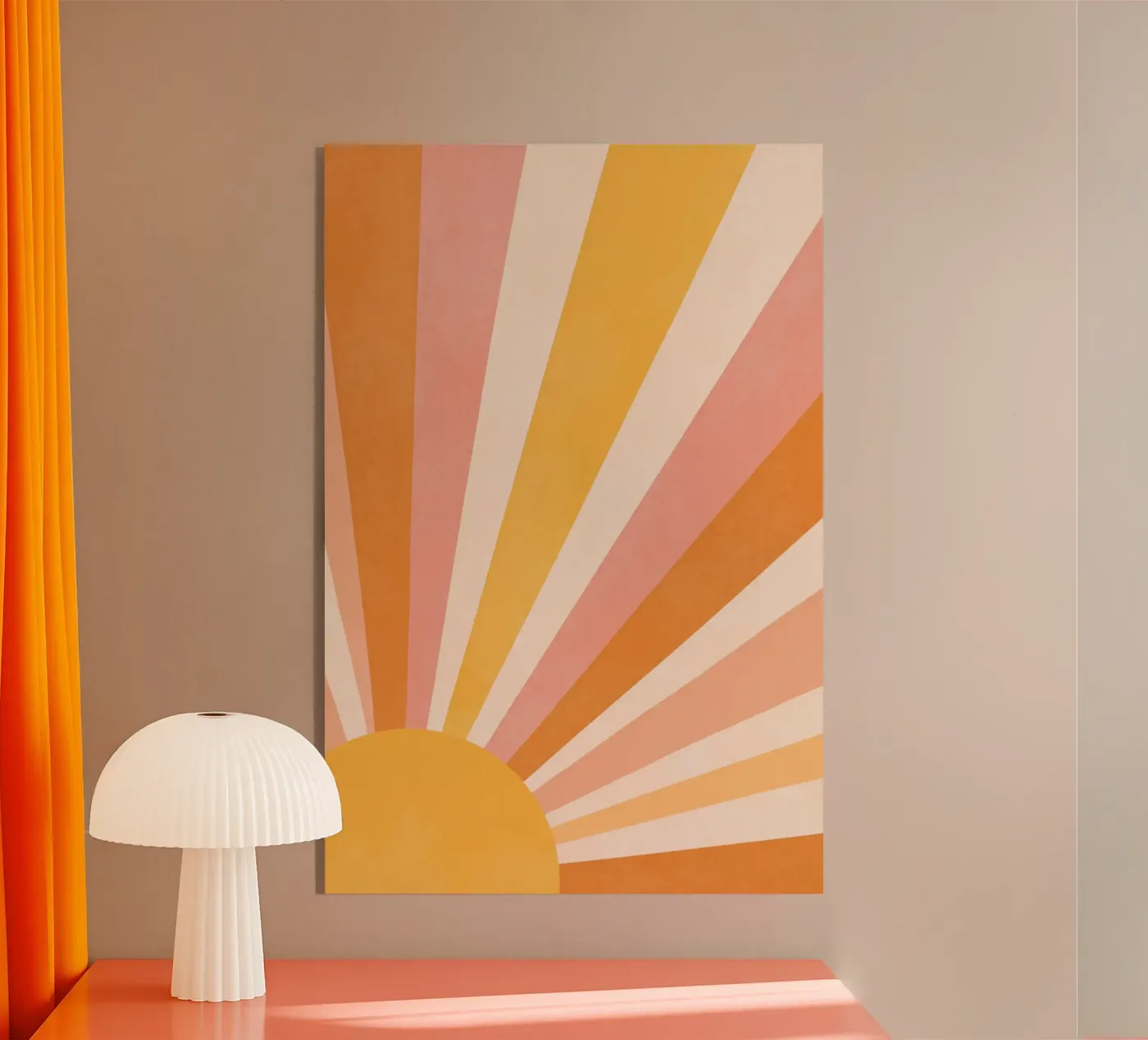 Sunset Stripes Acryl-Glas von wonderfolk