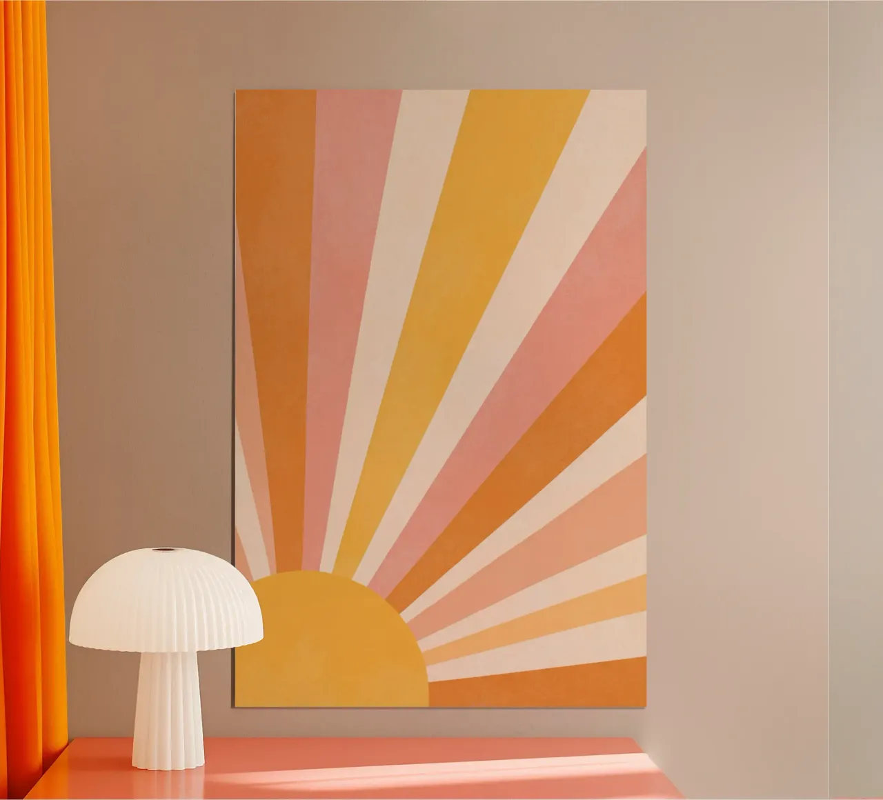 Sunset Stripes poster van wonderfolk