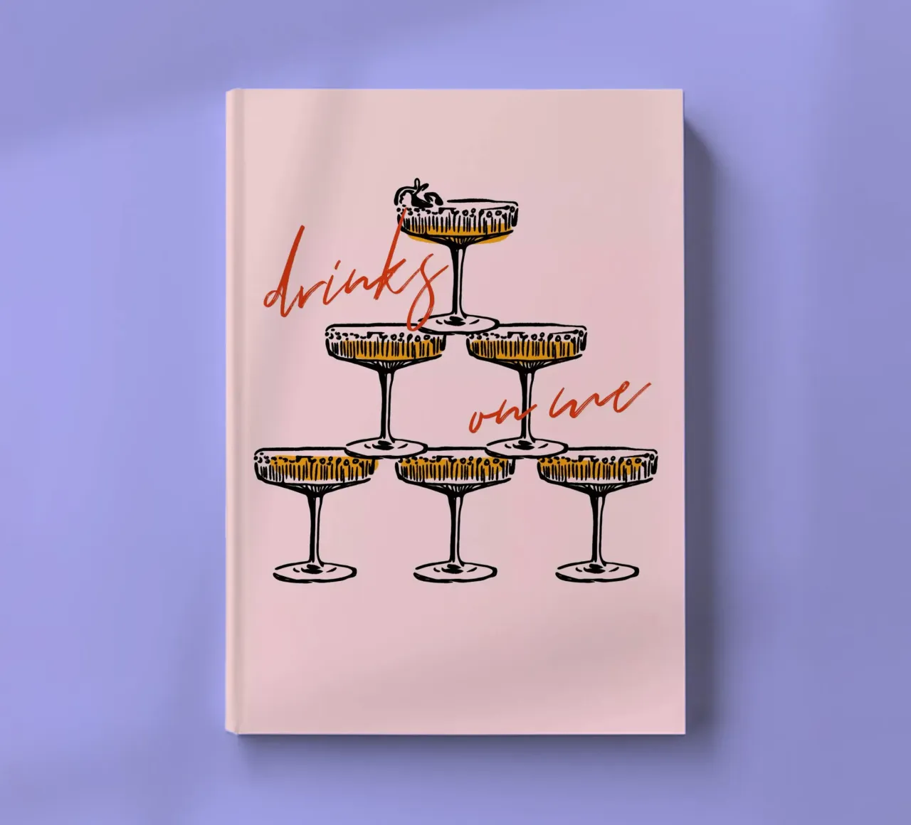 Boho Food 17 Drinks on Me notebook by Boho Print Collection