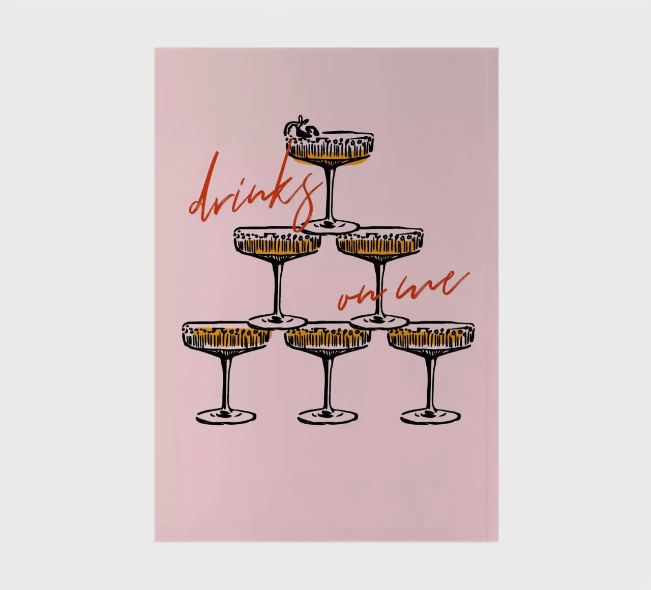 Boho Food 17 Drinks on Me notebook by Boho Print Collection