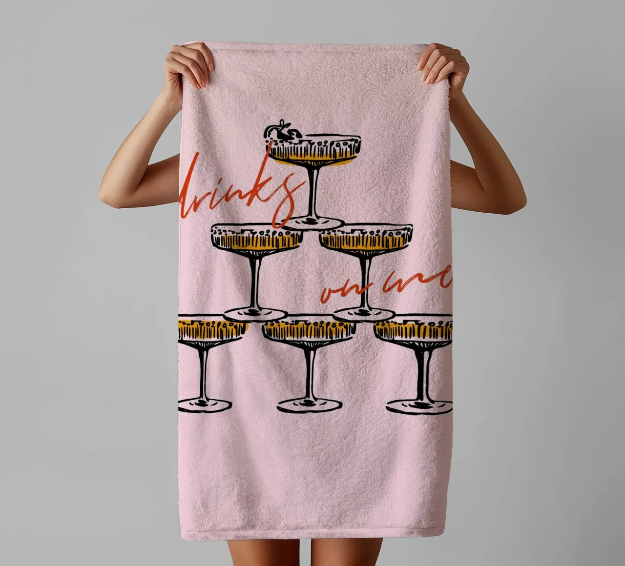 Boho Food 17 Drinks on Me asciugamano da bagno da Boho Print Collection