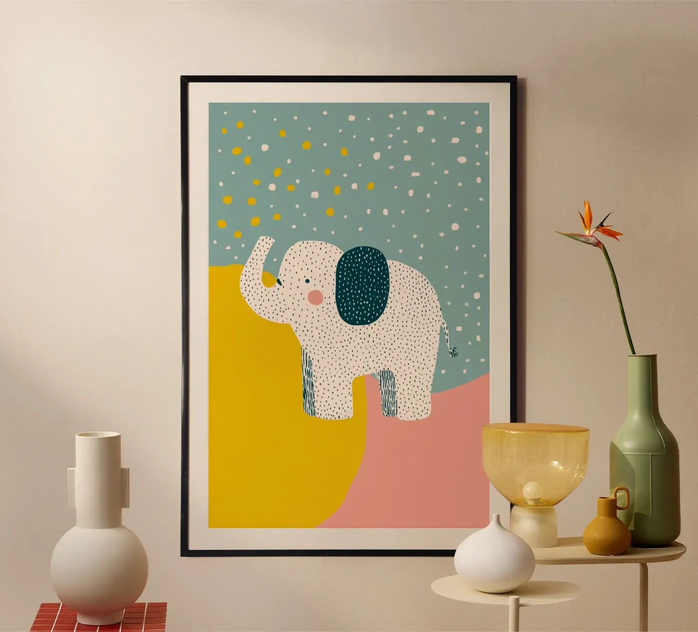 Tiny Elephant Parade Poster von wonderfolk