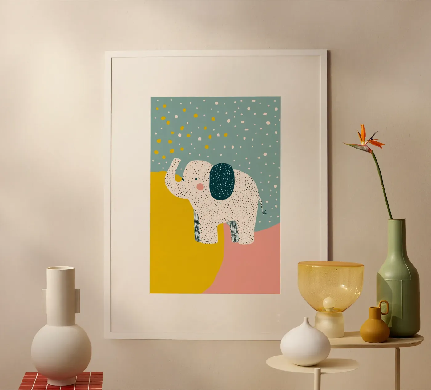Tiny Elephant Parade Poster von wonderfolk