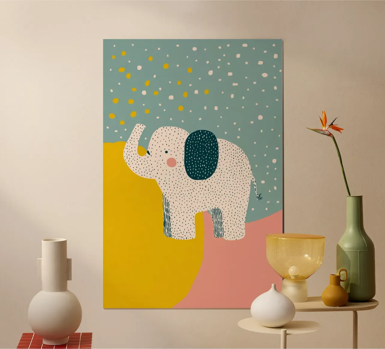 Tiny Elephant Parade poster by wonderfolk