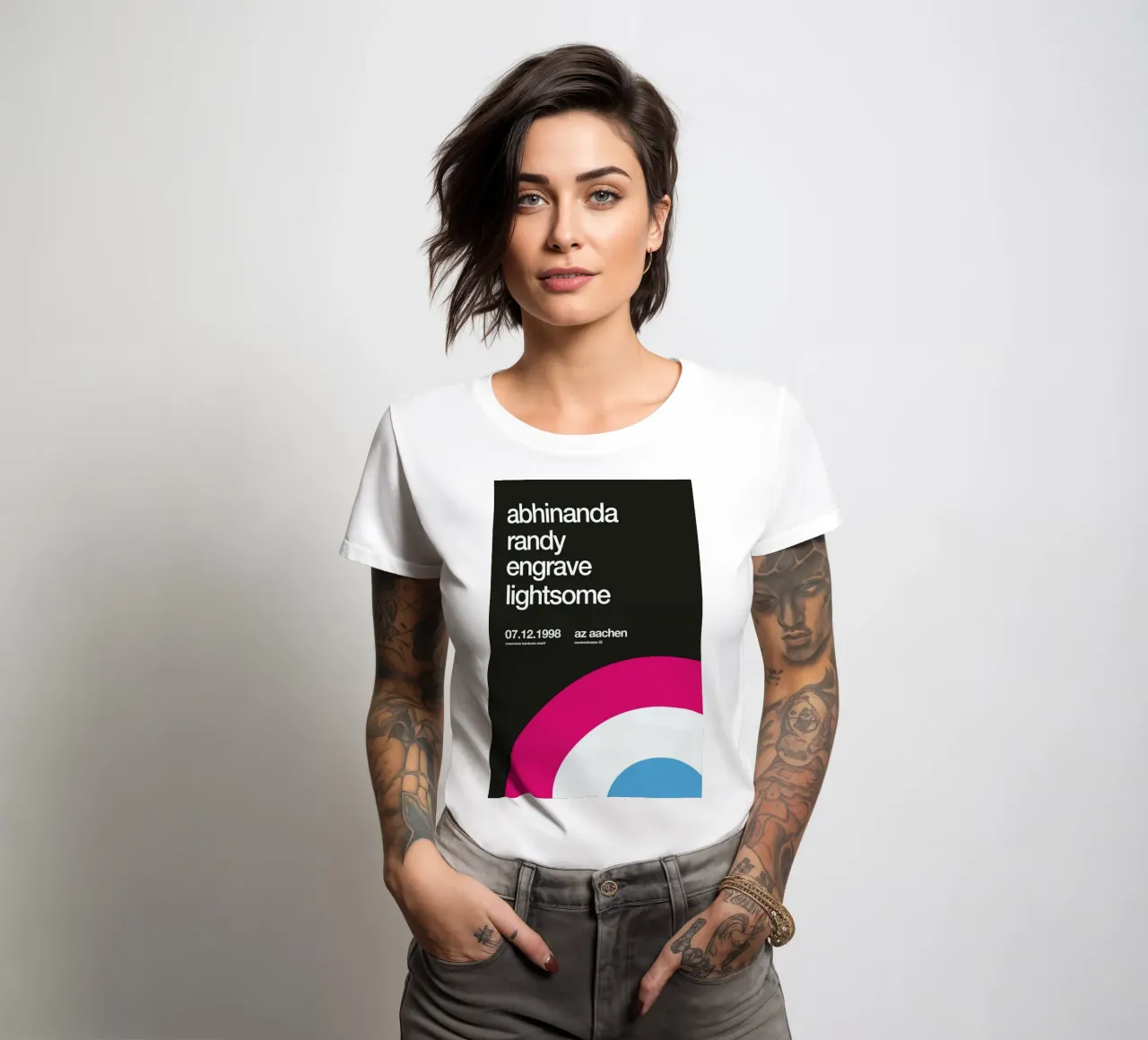 Abhinanda, Randy, Engrave women's fitted t-shirt by Stephan Kochs