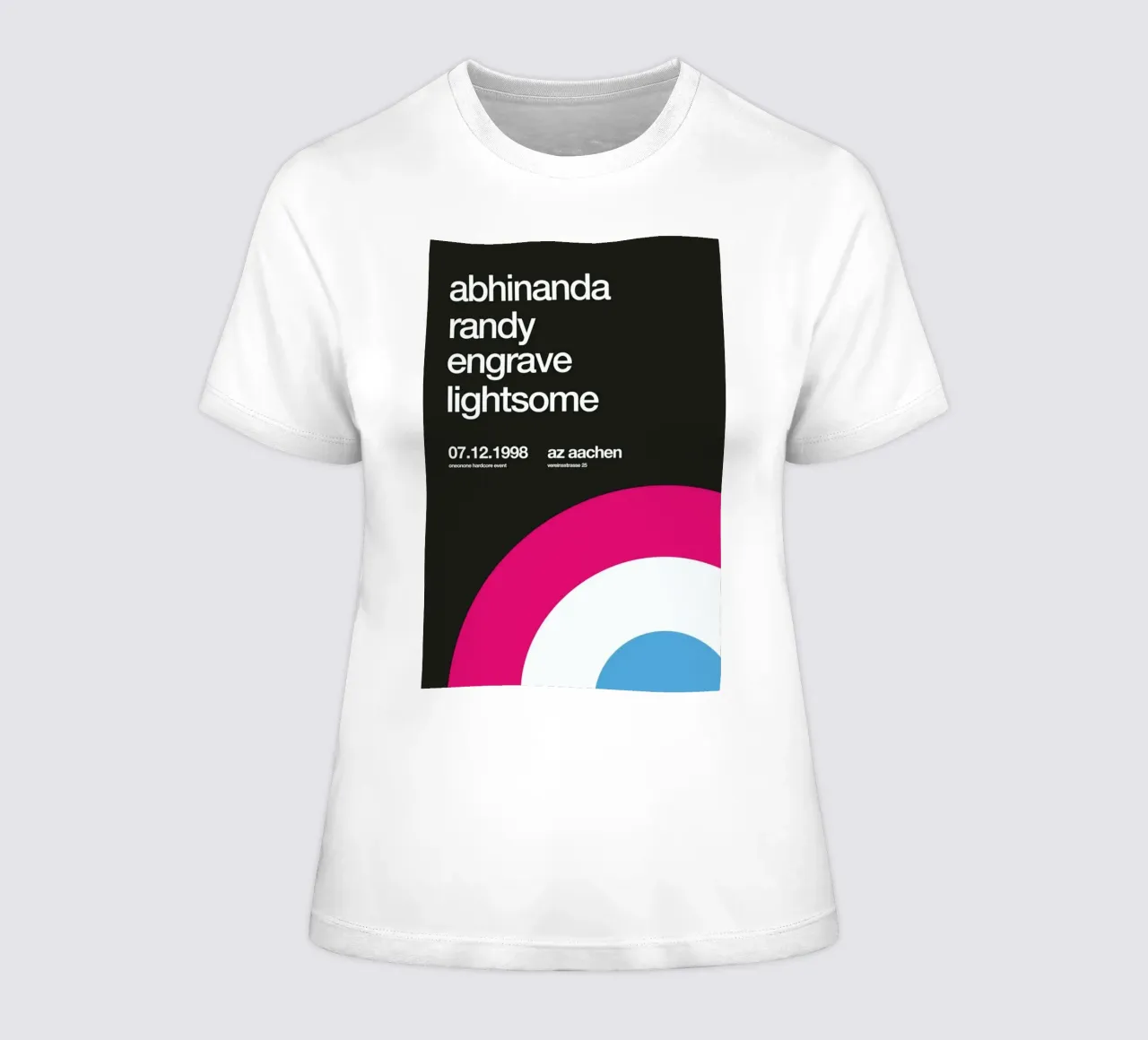 Abhinanda, Randy, Engrave women's fitted t-shirt by Stephan Kochs