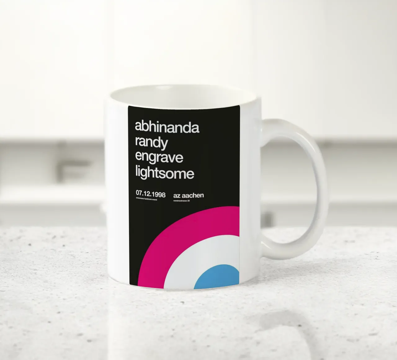 Abhinanda, Randy, Engrave tazza in ceramica da Stephan Kochs