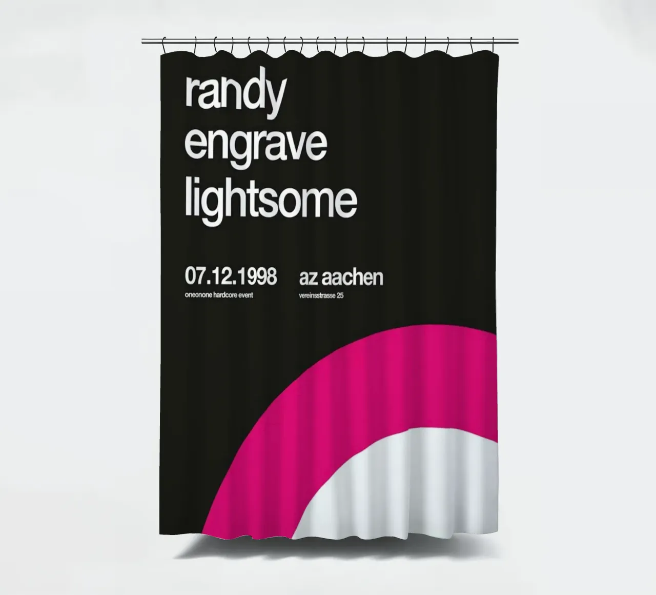 Abhinanda, Randy, Engrave shower curtain by Stephan Kochs