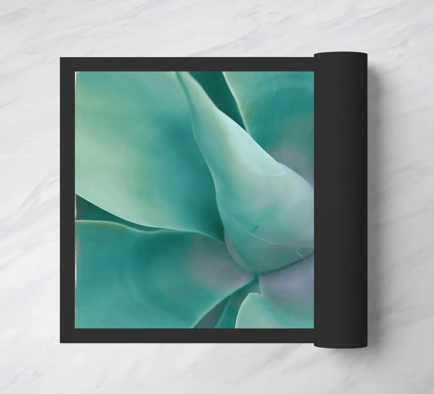 Turquoise Cactus doormat by Eva Nev Photography