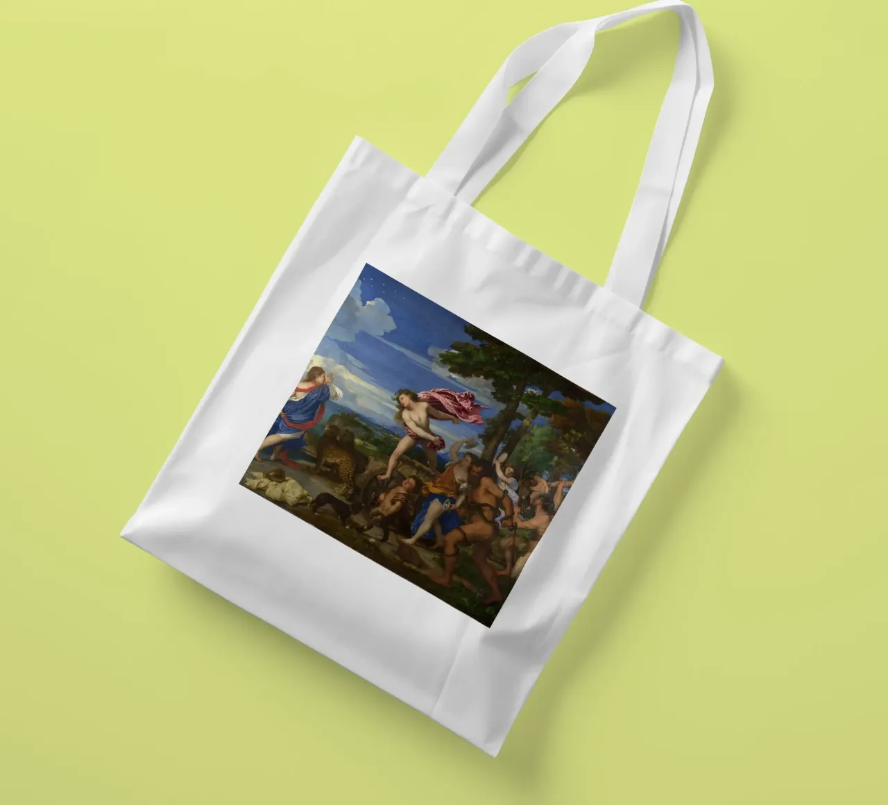 Titian - Bacchus and Ariadne tote bag by Timeless Artworks