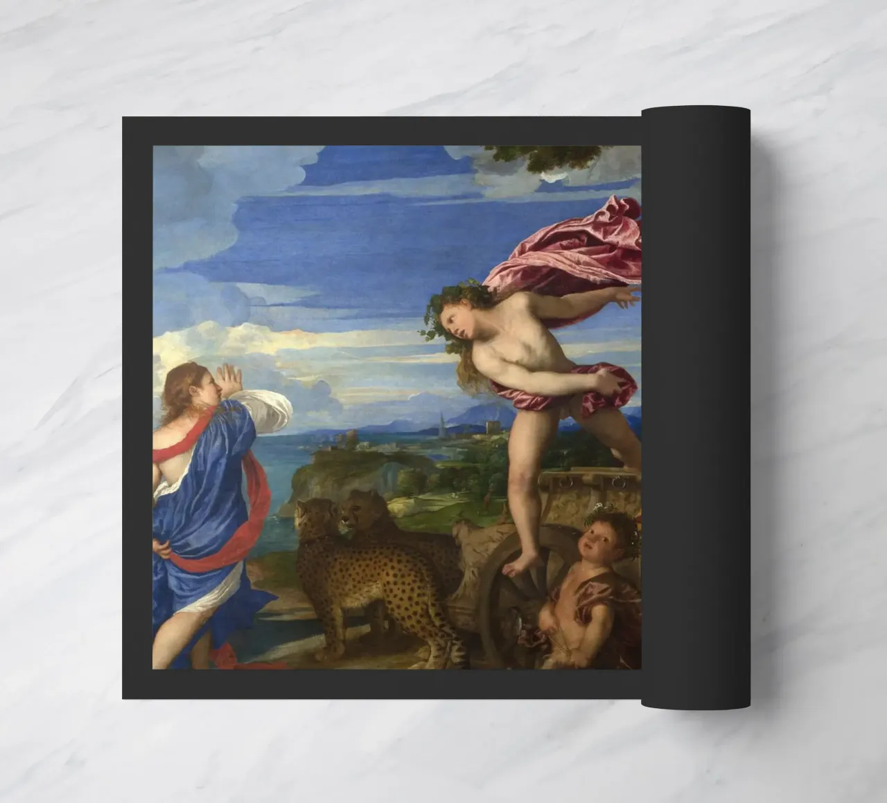 Titian - Bacchus and Ariadne doormat by Timeless Artworks