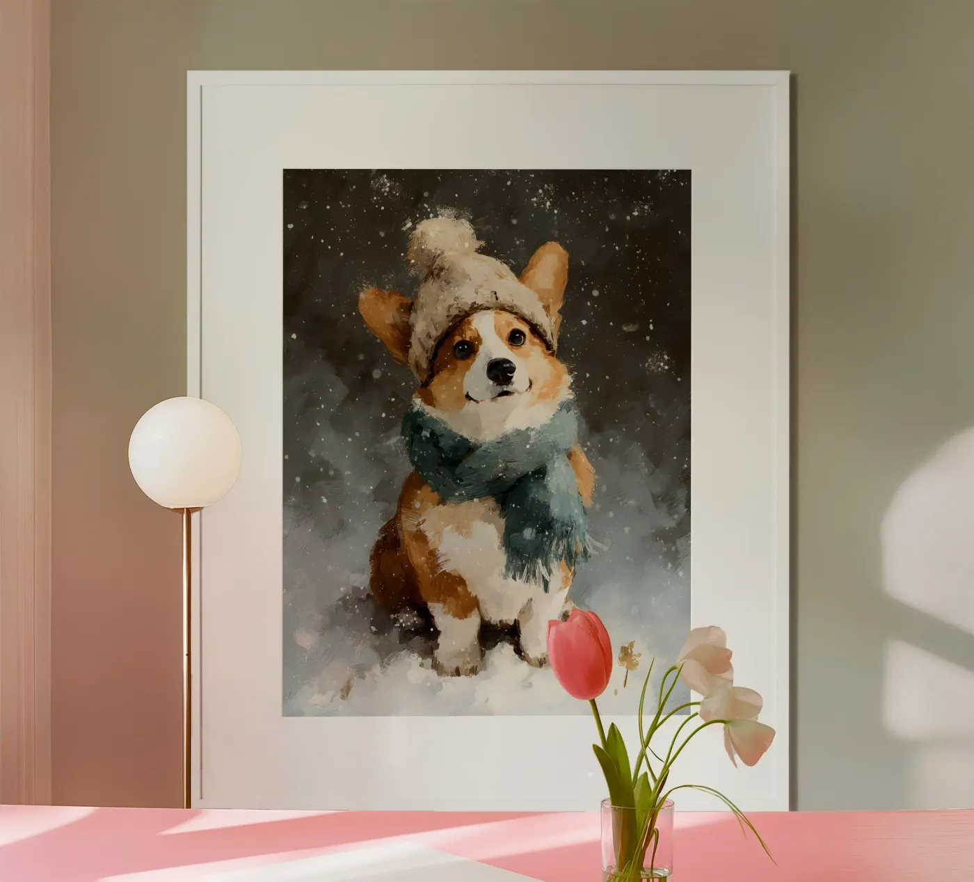 Frosted Corgi poster by velvetstudio
