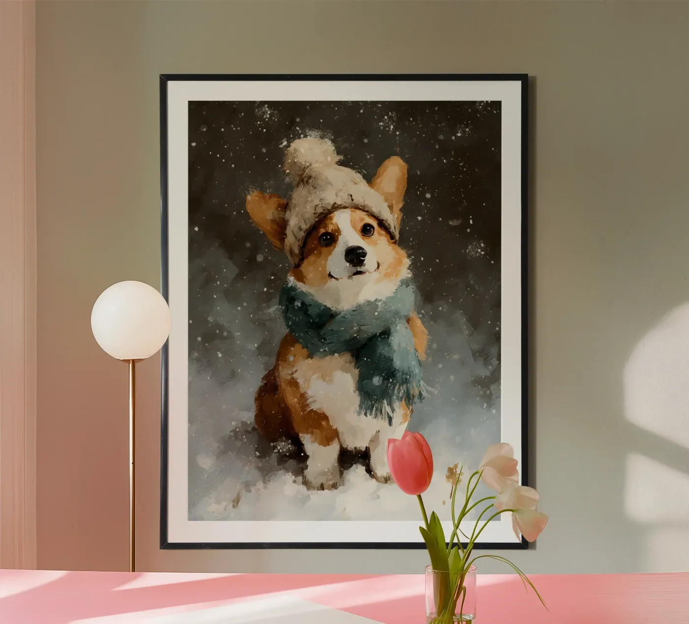Frosted Corgi poster by velvetstudio