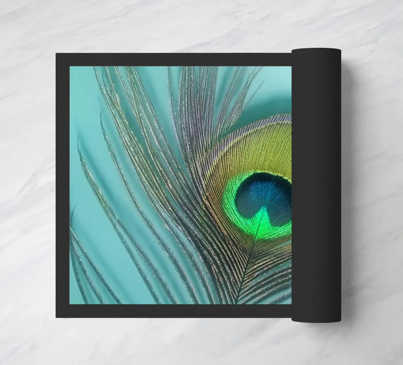 Peacock Fußmatte von Eva Nev Photography
