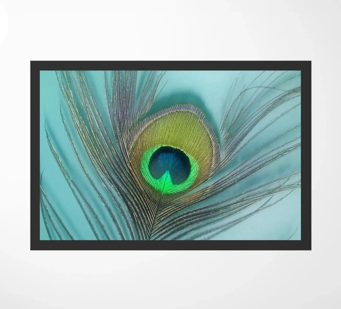 Peacock Fußmatte von Eva Nev Photography