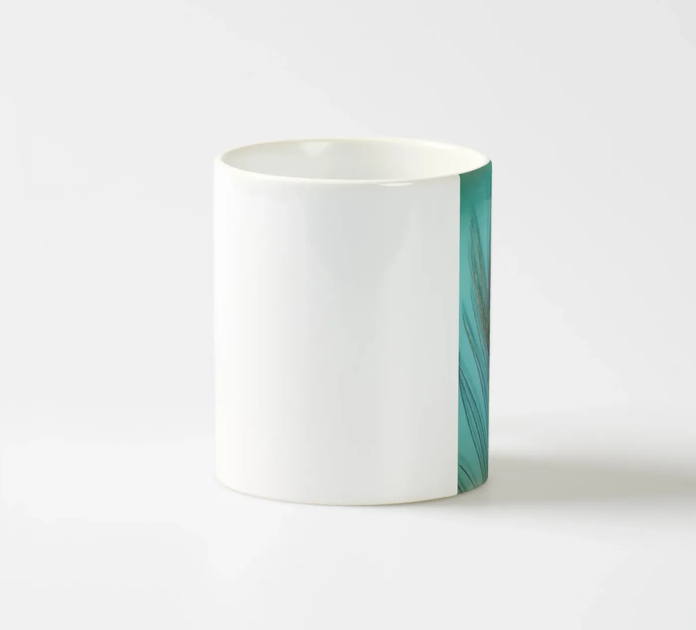 Peacock ceramic mug by Eva Nev Photography