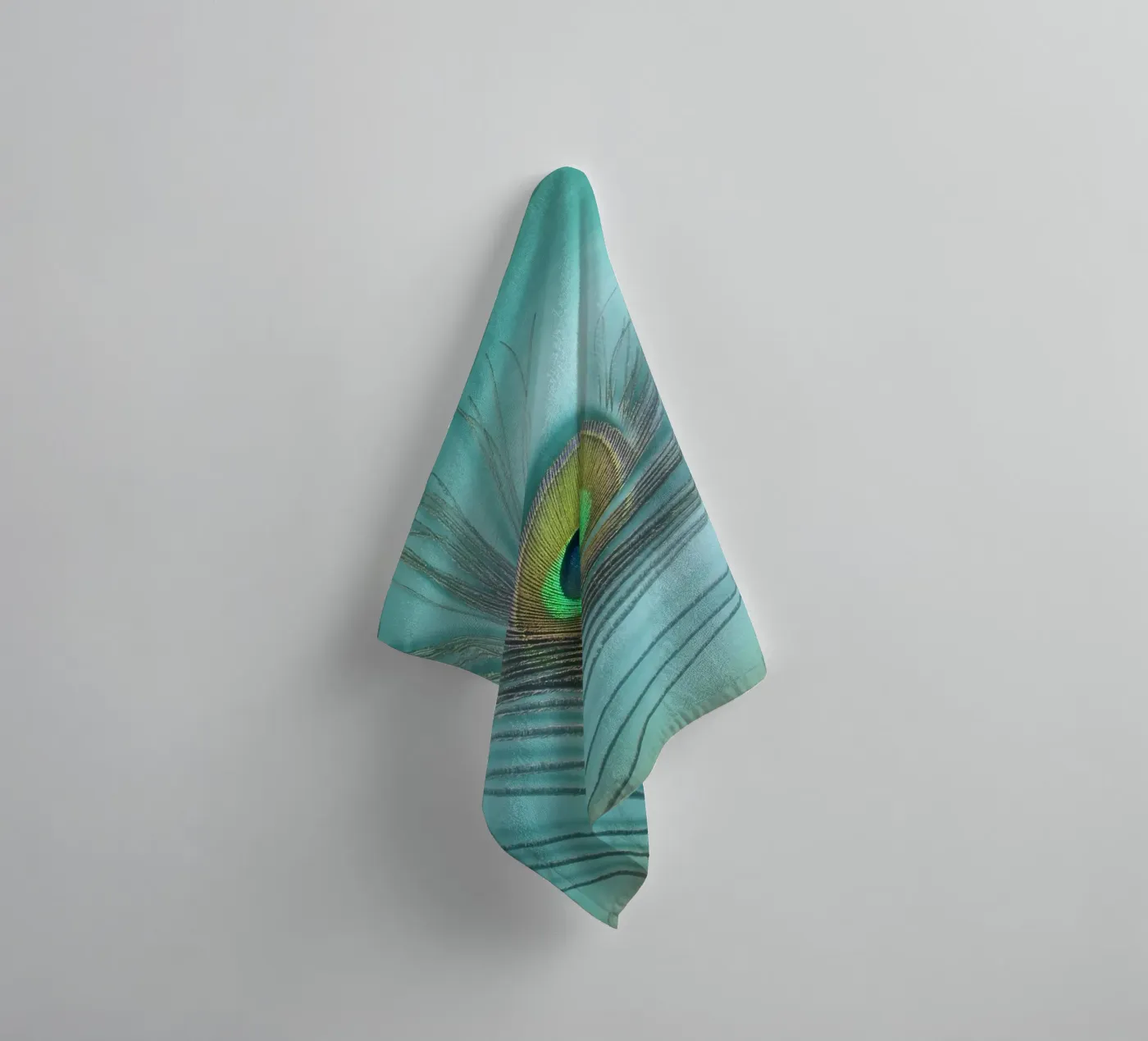 Peacock towel by Eva Nev Photography