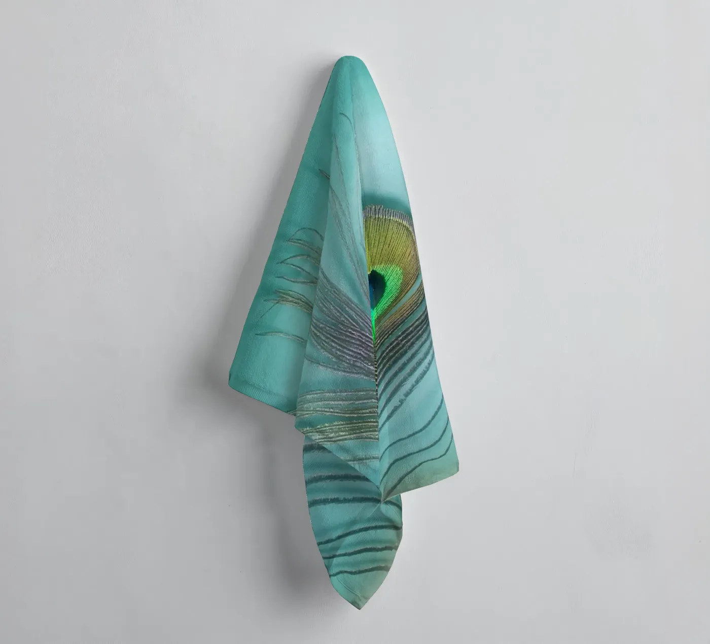 Peacock towel by Eva Nev Photography