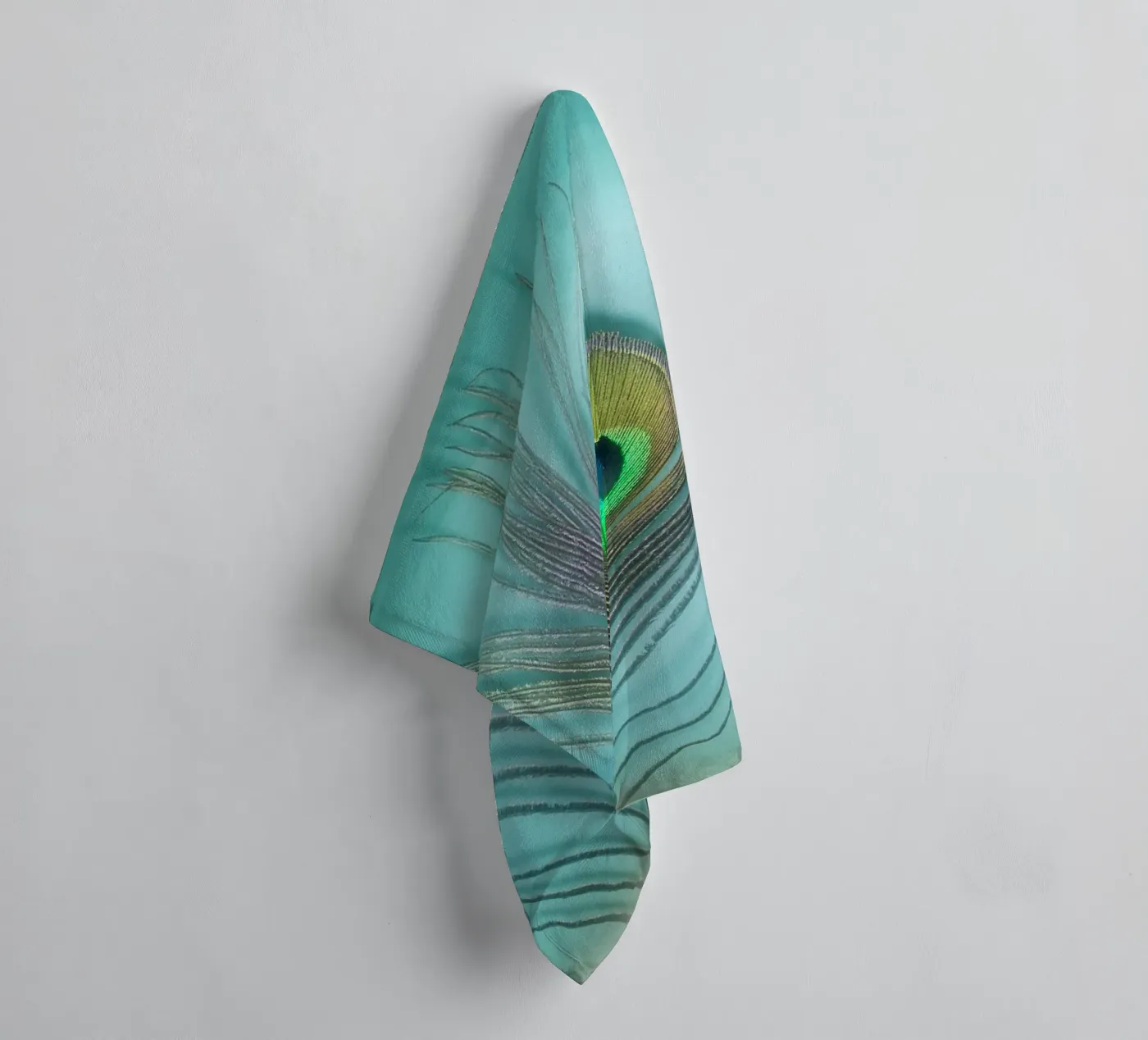 Peacock towel by Eva Nev Photography