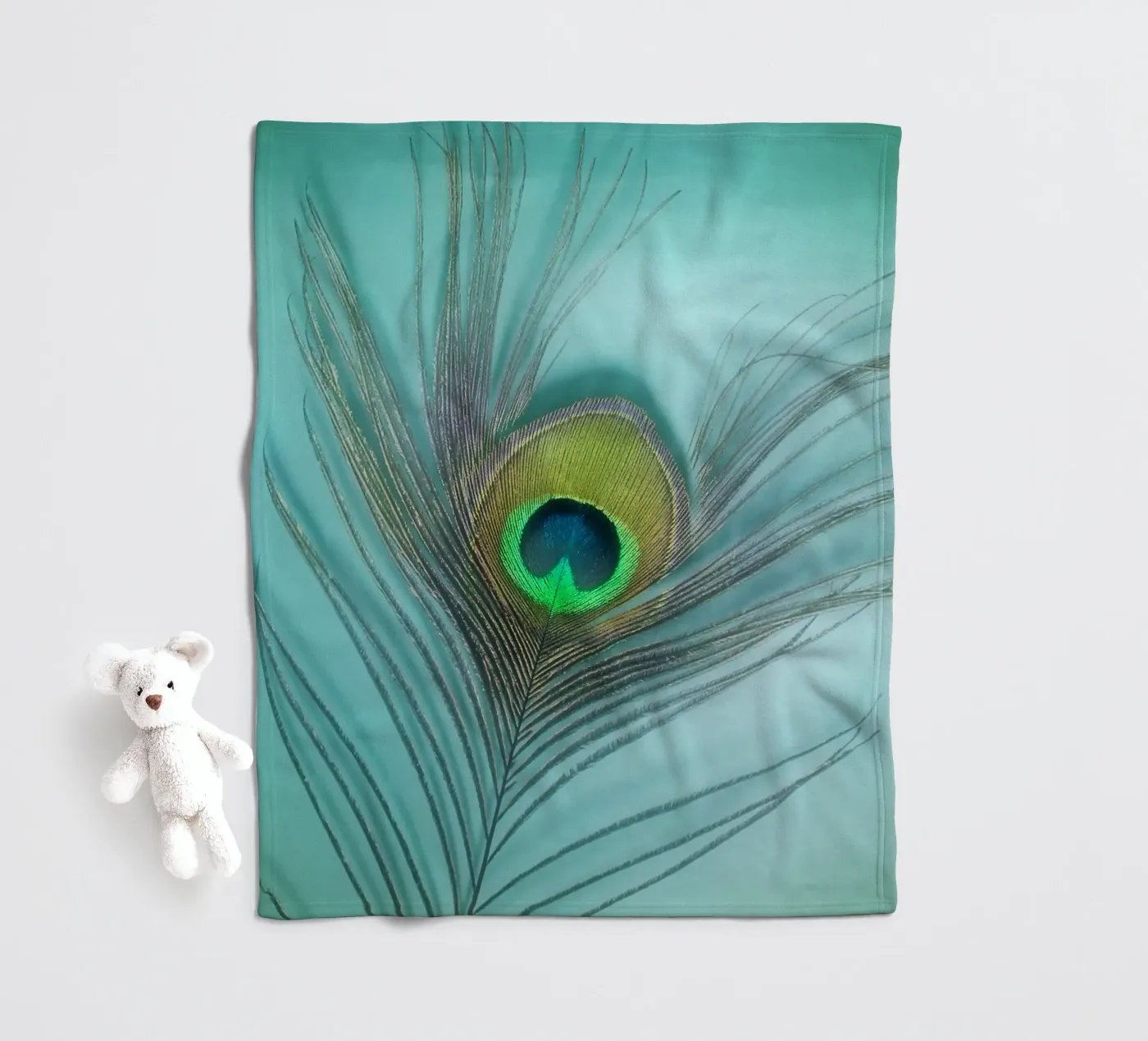 Pfau Fleecedecke von Eva Nev Photography