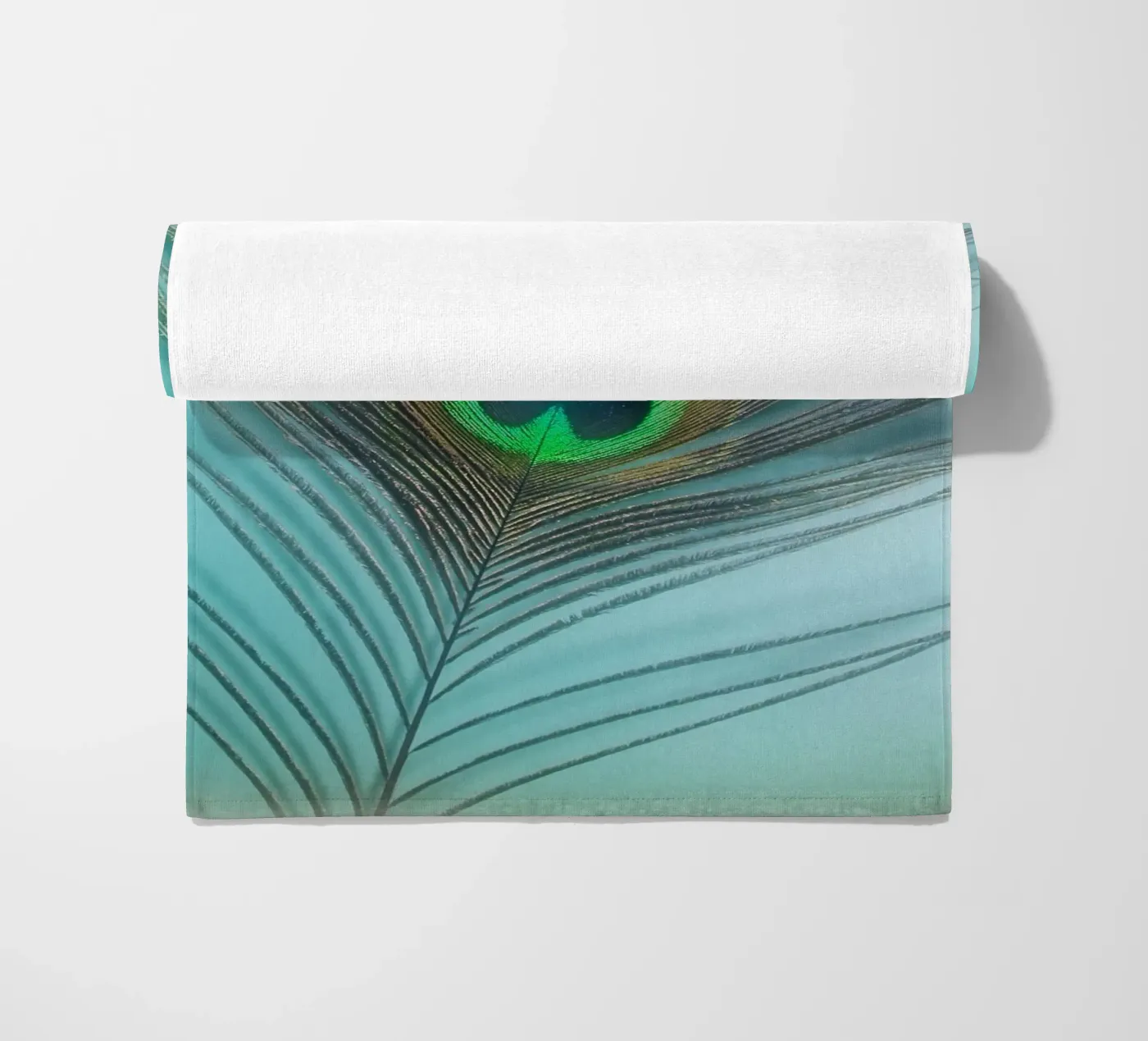 Peacock beach towel by Eva Nev Photography