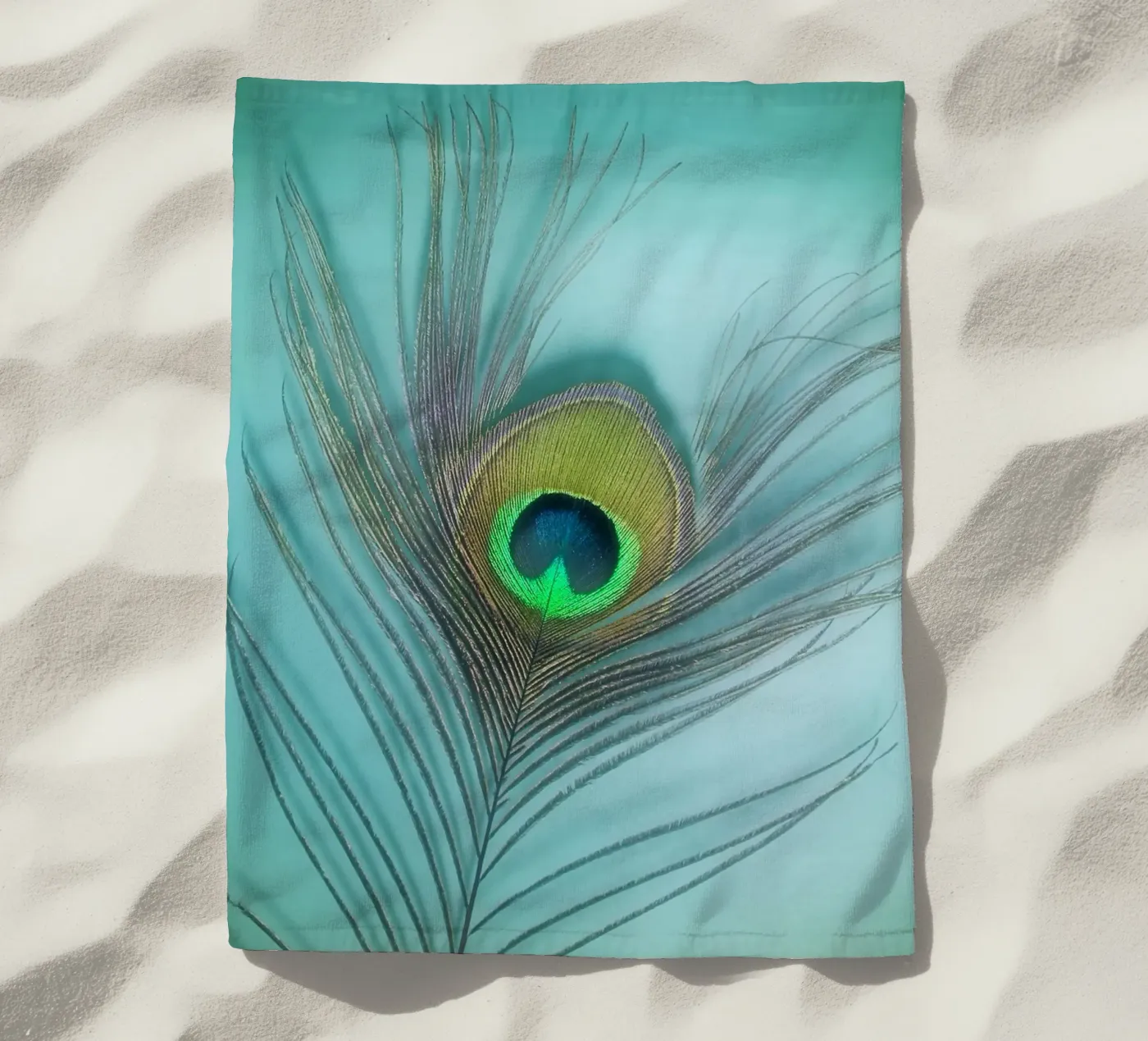 Peacock beach towel by Eva Nev Photography