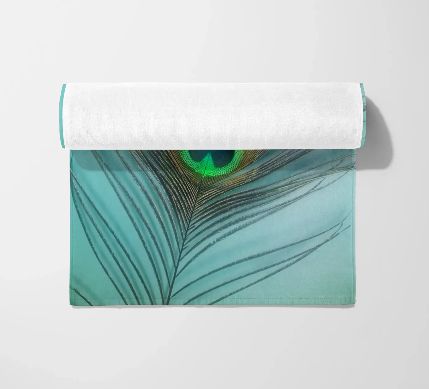 Peacock beach towel by Eva Nev Photography